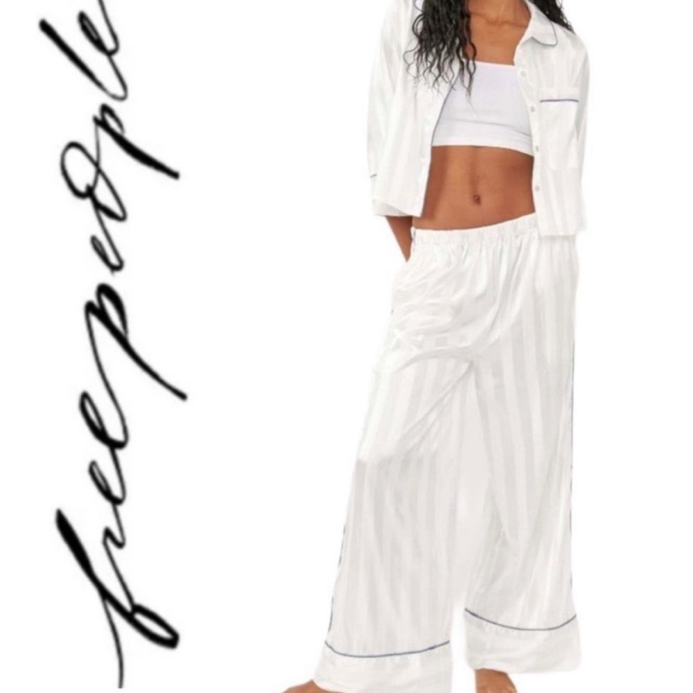 FREE PEOPLE Pajama Party PJ Set In Ivory - Various Sizes - NWT 🫶🏻 - Picture 13 of 13